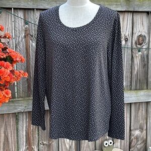 LOFT Scoop Neck Long Sleeve Top